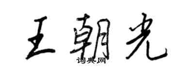 王正良王朝光行書個性簽名怎么寫