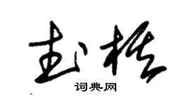 朱錫榮武棋草書個性簽名怎么寫