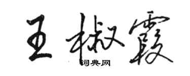 駱恆光王椒霞行書個性簽名怎么寫