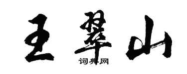 胡問遂王翠山行書個性簽名怎么寫