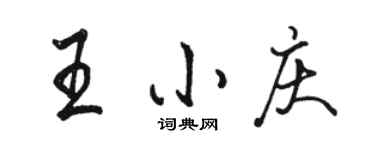 駱恆光王小慶行書個性簽名怎么寫