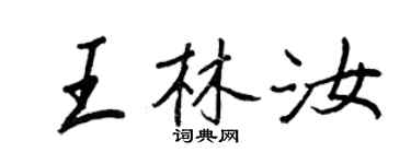 王正良王林汝行書個性簽名怎么寫