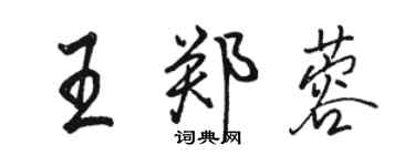 駱恆光王鄭蓉行書個性簽名怎么寫