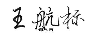駱恆光王航標行書個性簽名怎么寫