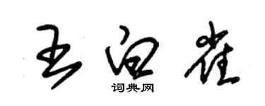 朱錫榮王白雀草書個性簽名怎么寫