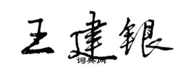 曾慶福王建銀行書個性簽名怎么寫