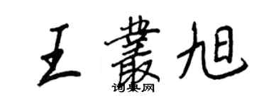 王正良王叢旭行書個性簽名怎么寫