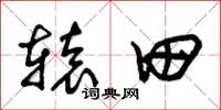 朱錫榮轅田草書怎么寫