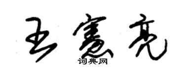 朱錫榮王憲亮草書個性簽名怎么寫