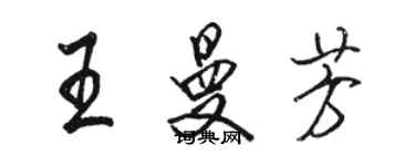 駱恆光王曼芳行書個性簽名怎么寫