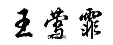 胡問遂王鶯霏行書個性簽名怎么寫