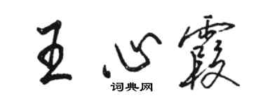 駱恆光王心霞行書個性簽名怎么寫