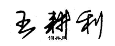 朱錫榮王耕利草書個性簽名怎么寫