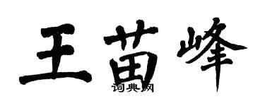 翁闓運王苗峰楷書個性簽名怎么寫