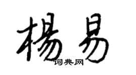 王正良楊易行書個性簽名怎么寫