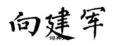 翁闓運向建軍楷書個性簽名怎么寫