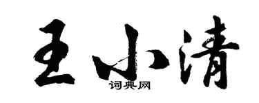 胡問遂王小清行書個性簽名怎么寫