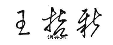 駱恆光王哲新草書個性簽名怎么寫