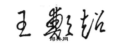 駱恆光王鄭超草書個性簽名怎么寫