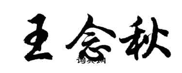胡問遂王念秋行書個性簽名怎么寫