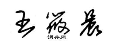 朱錫榮王筱晨草書個性簽名怎么寫