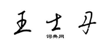 梁錦英王士丹草書個性簽名怎么寫