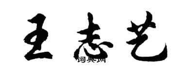 胡問遂王志藝行書個性簽名怎么寫