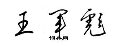 梁錦英王軍彪草書個性簽名怎么寫