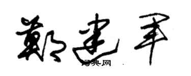 朱錫榮鄭建軍草書個性簽名怎么寫