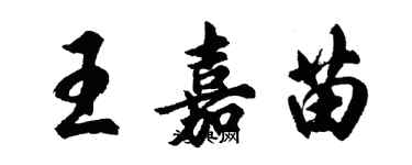 胡問遂王嘉苗行書個性簽名怎么寫