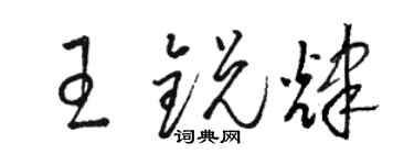 駱恆光王銳輝草書個性簽名怎么寫