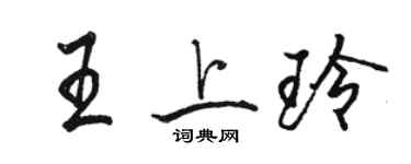 駱恆光王上玲行書個性簽名怎么寫