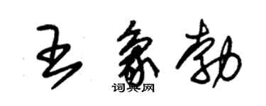 朱錫榮王象勃草書個性簽名怎么寫