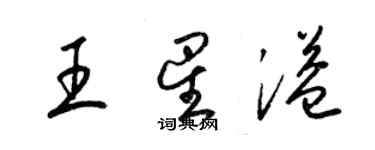 梁錦英王星溢草書個性簽名怎么寫