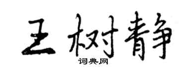 曾慶福王樹靜行書個性簽名怎么寫