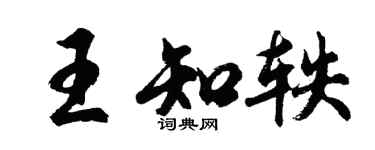 胡問遂王知軼行書個性簽名怎么寫