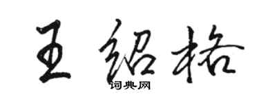 駱恆光王紹格行書個性簽名怎么寫