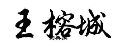 胡問遂王榕城行書個性簽名怎么寫