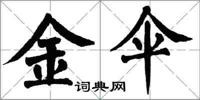 翁闓運金傘楷書怎么寫