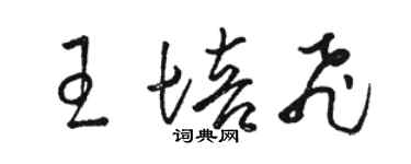 駱恆光王培飛草書個性簽名怎么寫