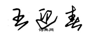 朱錫榮王迎春草書個性簽名怎么寫