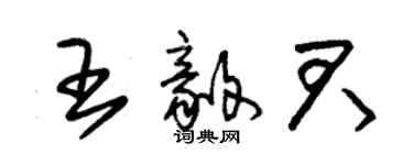 朱錫榮王毅君草書個性簽名怎么寫