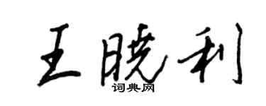 王正良王曉利行書個性簽名怎么寫