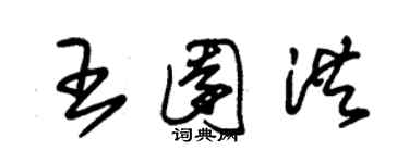 朱錫榮王園洪草書個性簽名怎么寫