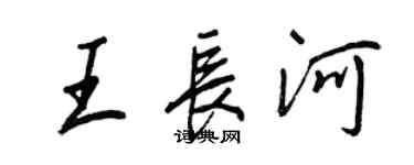 王正良王長河行書個性簽名怎么寫