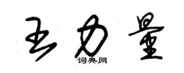 朱錫榮王力量草書個性簽名怎么寫