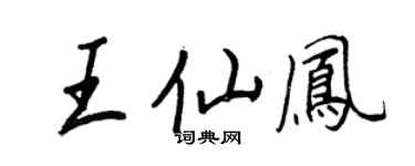王正良王仙鳳行書個性簽名怎么寫