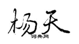 曾慶福楊天行書個性簽名怎么寫
