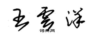 朱錫榮王雲洋草書個性簽名怎么寫