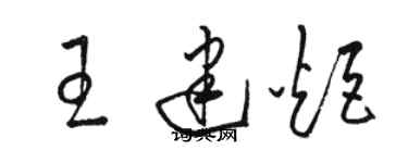 駱恆光王建炬草書個性簽名怎么寫